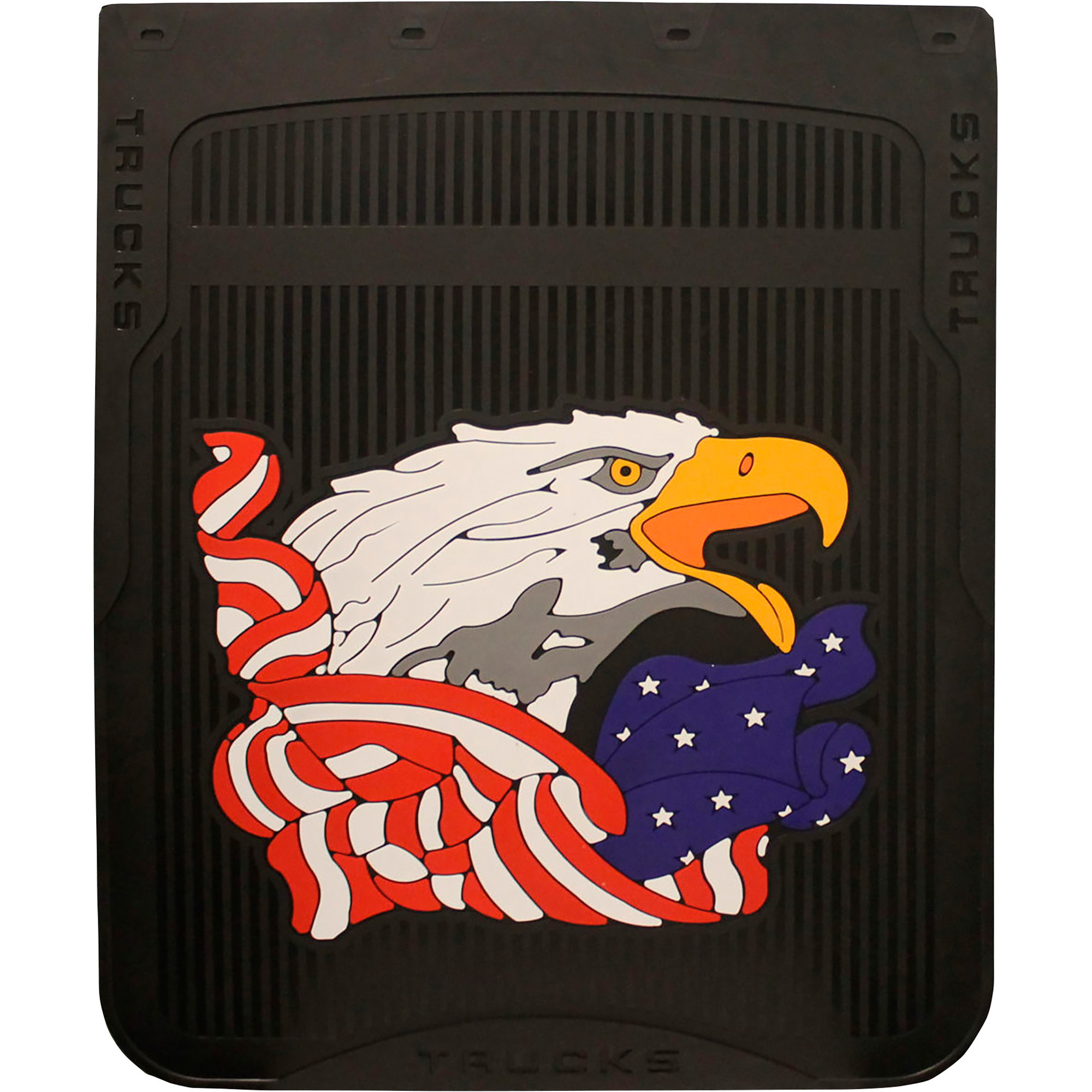 M&C American Flag Eagle SemiTruck Mud Flaps — 24in.W x 30in.H, Pair